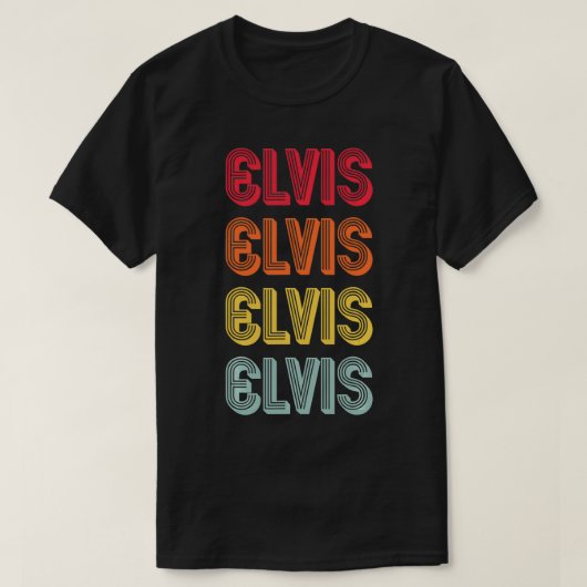 ELVIS Name Personalized Funny Retro  Birthd T-shirt (Design voorkant)