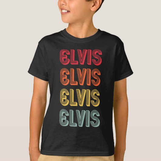 ELVIS Name Personalized Funny Retro  Birthd T-shirt (Voorkant)