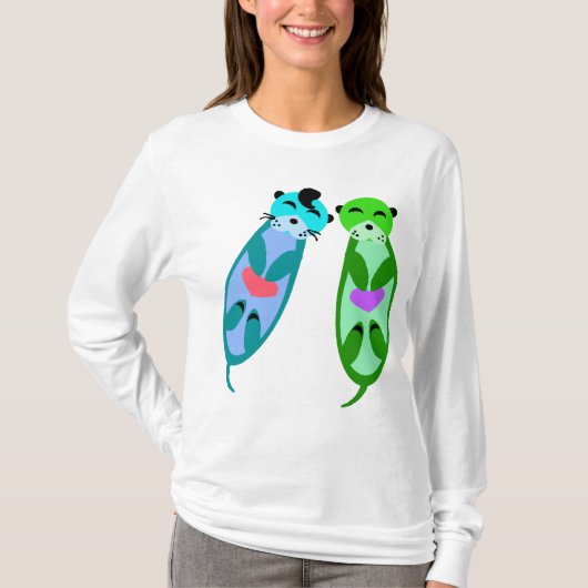 Elvis Otter & Vriend met Harten #2 T-shirt (Voorkant)