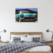 Elvis Presley's Green Cadillac Converteerbaar in Canvas Afdruk (Insitu (Slaapkamer))