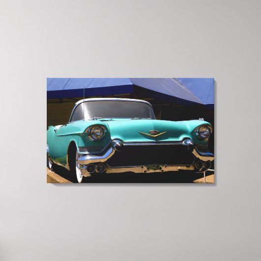 Elvis Presley's Green Cadillac Converteerbaar in Canvas Afdruk (Voorkant)