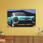 Elvis Presley's Green Cadillac Converteerbaar in Canvas Afdruk (Insitu (Woonkamer))