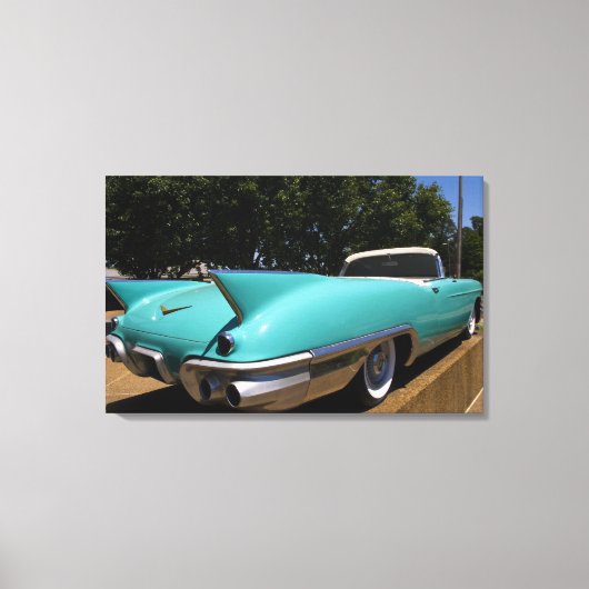 Elvis Presley's Green Cadillac Converteerbaar in Canvas Afdruk (Voorkant)