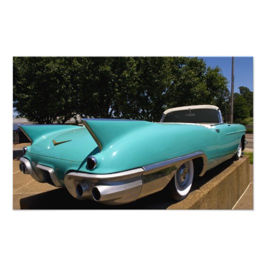 Elvis Presley's Green Cadillac Converteerbaar in Foto Afdruk (Voorkant)