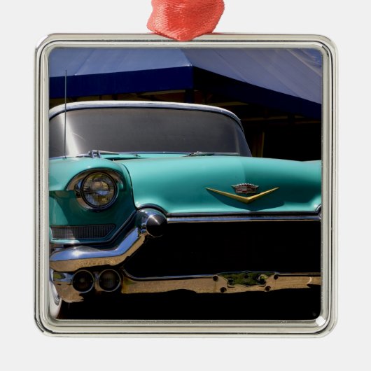 Elvis Presley's Green Cadillac Converteerbaar in Metalen Ornament (Voorkant)