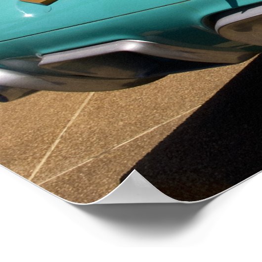 Elvis Presley's Green Cadillac Converteerbaar in Poster (Hoek)