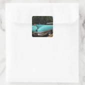 Elvis Presley's Green Cadillac Converteerbaar in Vierkante Sticker (Tas)