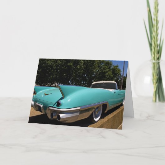 Elvis Presley's Green Cadillac Convertible in Kaart (Voorkant)