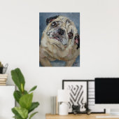 Elvis Puggy Portrait Poster van Nancy Medina (Thuiskantoor)