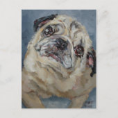 Elvis Puggy Portrait van Nancy Medina Briefkaart (Voorkant)