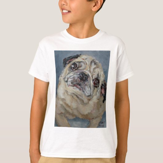 Elvis Puggy Portrait van Nancy Medina T-shirt (Voorkant)