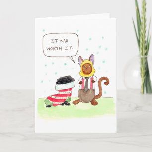 Elvis' Stocking Feestdagen Kaart