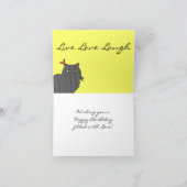 Elvis the cat/Live Love Laugh Kaart (Binnen)