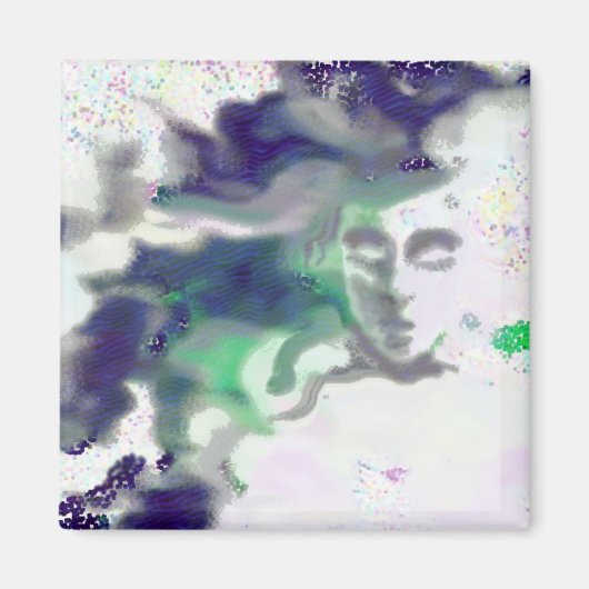 Elvish face - digital tekening, fantasy Art Magnet (Voorkant)