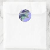 Elvish face - een digitale tekening, fantasiekunst ronde sticker (Tas)