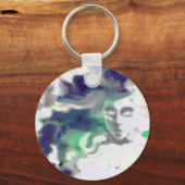 Elvish face - een digitale tekening, fantasiekunst sleutelhanger (Voorkant)