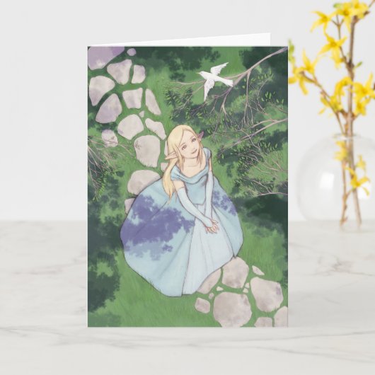 Elvish Greeting Kaart (Gele Bloem)