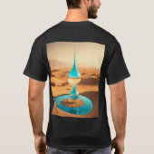 Elvish Wing Embleem: Gotisch Mechanisch Ontwerp T-shirt (Achterkant)