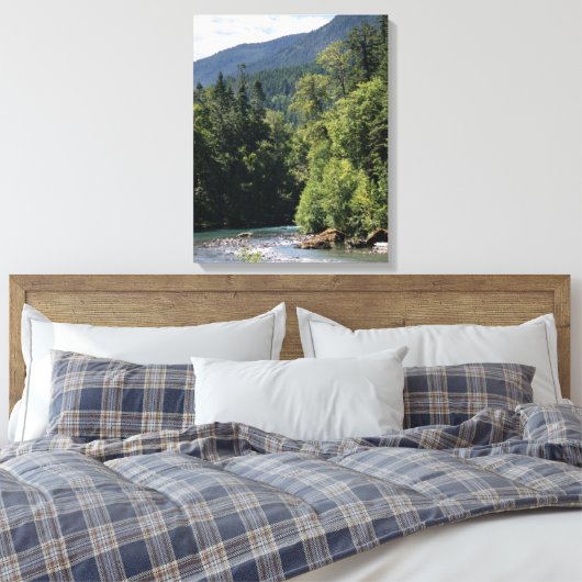 Elwha in de zomer canvas afdruk (Insitu (Slaapkamer))