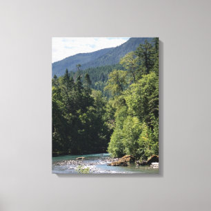 Elwha in de zomer canvas afdruk