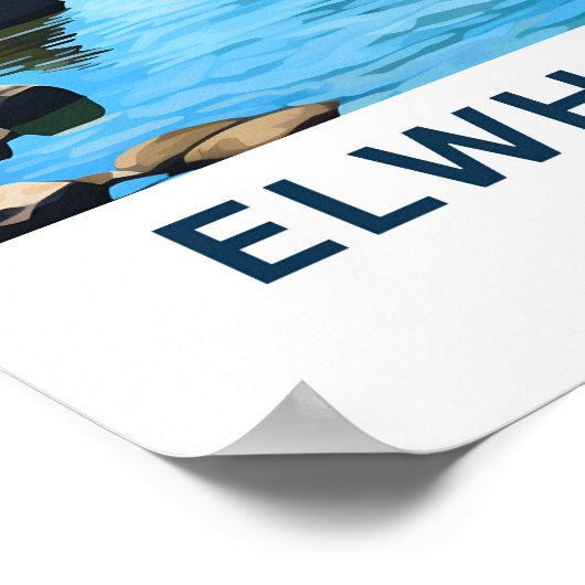 Elwha River Washington Reisprint Poster (Hoek)