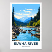 Elwha River Washington Reisprint Poster (Voorkant)