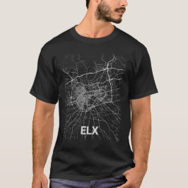 Elx-stadskaart (LARGE PRINT) T-shirt