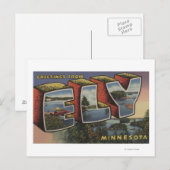 Ely, MinnesotaLarge Letter ScenesEly, MN Briefkaart (Voorkant / Achterkant)