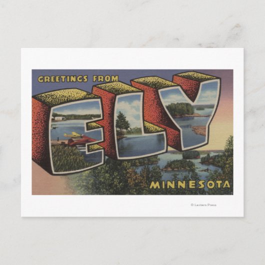 Ely, MinnesotaLarge Letter ScenesEly, MN Briefkaart (Voorkant)