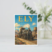 Ely Nevada Stoomspoorlijn GeoSaga Briefkaart (Staand voorkant)