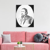 Ely Samuel Parker (1828-95) Seneca Chief and Feder Canvas Afdruk (Insitu (Woonkamer))