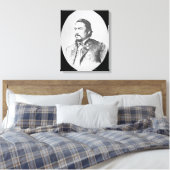 Ely Samuel Parker (1828-95) Seneca Chief and Feder Canvas Afdruk (Insitu (Slaapkamer))