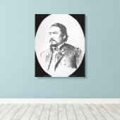 Ely Samuel Parker (1828-95) Seneca Chief and Feder Canvas Afdruk (Insitu (Houten vloer))