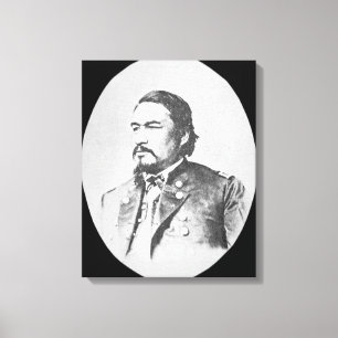 Ely Samuel Parker (1828-95) Seneca Chief and Feder Canvas Afdruk