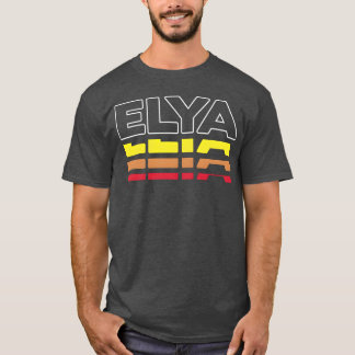 Elya voornaam grappige vintage zonsondergang Elya  T-shirt