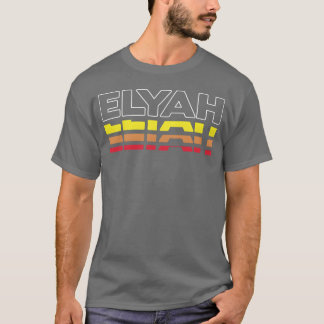 Elyah voornaam grappige vintage zonsondergang Elya T-shirt