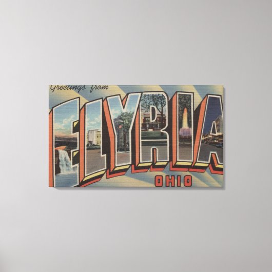 Elyria, OhioLarge Letter ScenesElyria, OH Canvas Afdruk (Voorkant)