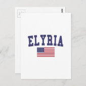Elyria US Flag Briefkaart (Voorkant / Achterkant)