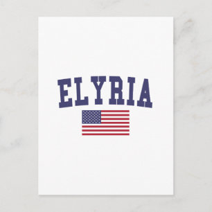 Elyria US Flag Briefkaart