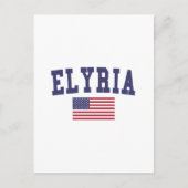 Elyria US Flag Briefkaart (Voorkant)
