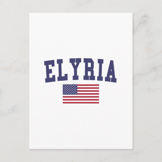 Elyria US Flag Briefkaart (Voorkant)