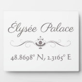 Élysée Palace Latitude Longitude Fotoplaat (Voorkant)