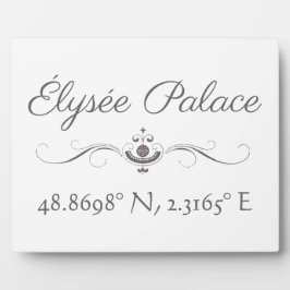 Élysée Palace Latitude Longitude Fotoplaat