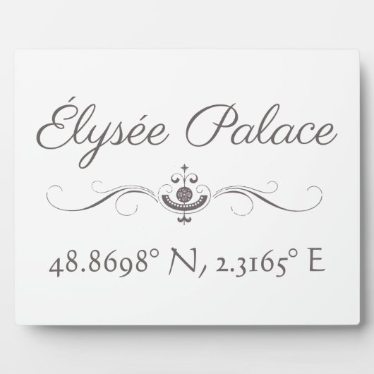 Élysée Palace Latitude Longitude Fotoplaat (Voorkant)