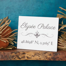 Élysée Palace Latitude Longitude Fotoplaat