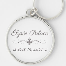 Élysée Palace Latitude Longitude Sleutelhanger