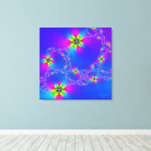 Elysiaans Floral Flow SemiAbstract art Canvas Afdruk (Insitu (Houten vloer))
