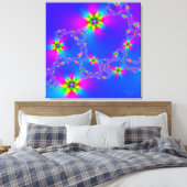 Elysiaans Floral Flow SemiAbstract art Canvas Afdruk (Insitu (Slaapkamer))