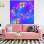 Elysiaans Floral Flow SemiAbstract art Canvas Afdruk (Insitu (Woonkamer))