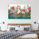 Elysian Blooms Canvas Afdruk (Insitu (Slaapkamer))